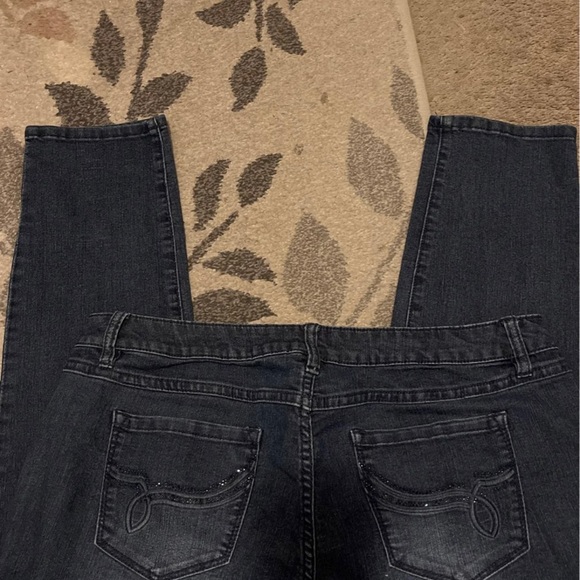 Rhinestones Dark Jeans - Picture 1 of 2